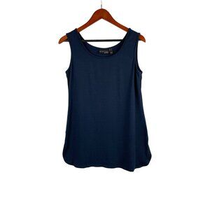 Attitudes By Renée Womens Navy Sleeveless Tank Top S